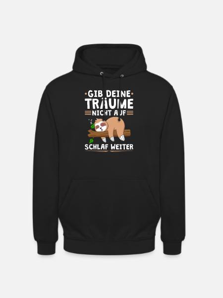 Faultier Schlaf Weiter Sloth Langschläfer - Unisex Hoodie - Schwarz