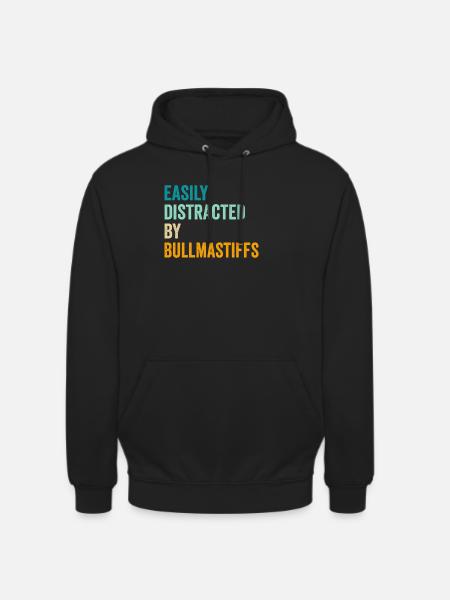 Easily Distracted By Bullmastiffs - Unisex Hoodie - black