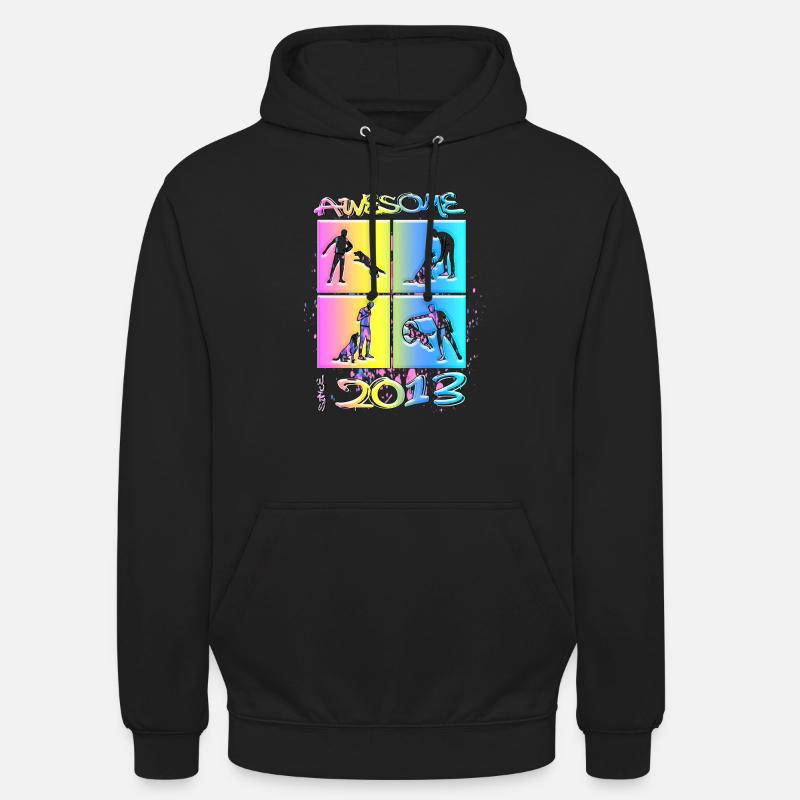 Génial depuis 2013. Agilité, Hundetraining - Sweat-shirt à capuche unisexe - noir