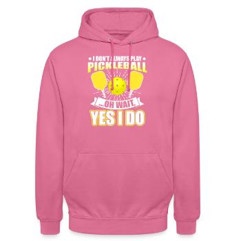 Lustige Pickleball Spieler Paddleball Dinks Jungs - Unisex Hoodie - Pink - Vorne - Alina (178cm) & Michal (187cm)