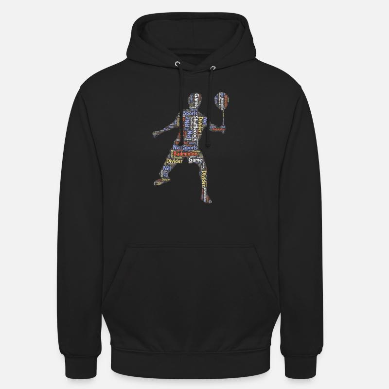 Joueurs de badminton - Sweat-shirt à capuche unisexe - noir