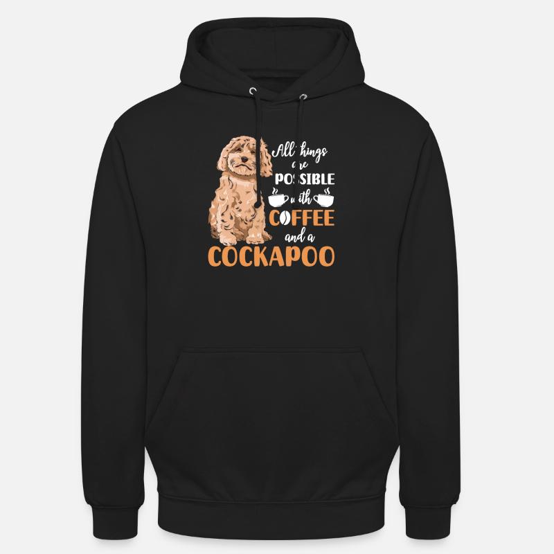 Cockapoo Chien - Sweat-shirt à capuche unisexe - noir