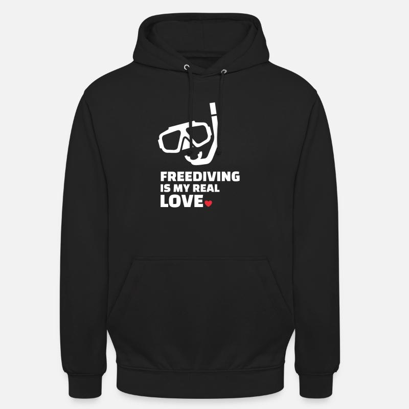 Freitauchen - Unisex Hoodie - Schwarz