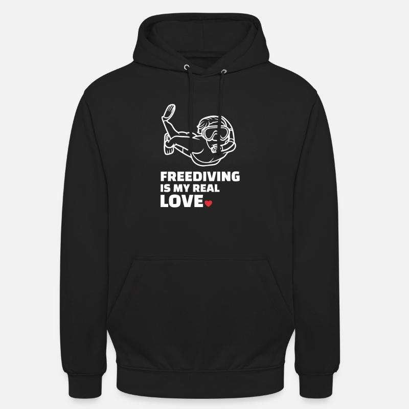 Freitauchen - Unisex Hoodie - Schwarz