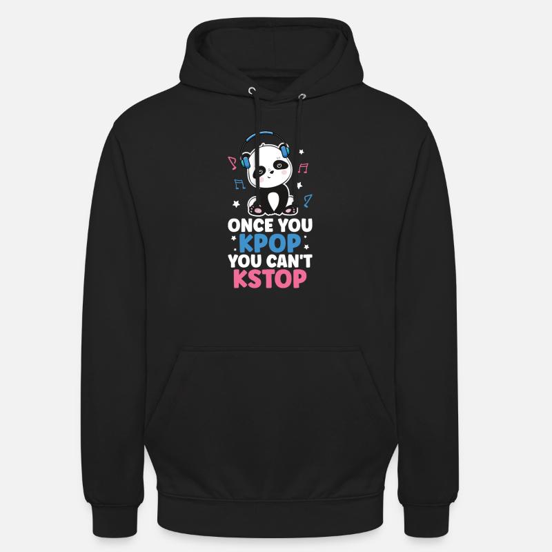 K-Pop Panda - Sweat-shirt à capuche unisexe - noir