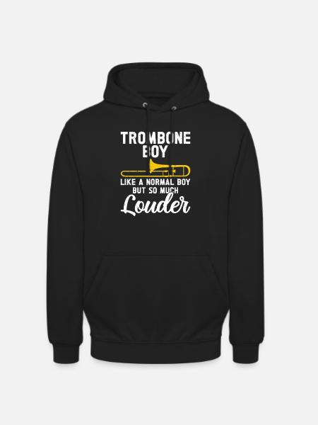 Trombón - Sudadera con capucha unisex - negro