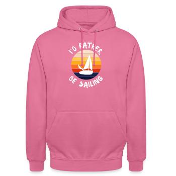 Je préfère naviguer - Sweat-shirt à capuche unisexe - rose - Devant - Alina (178cm) & Michal (187cm)