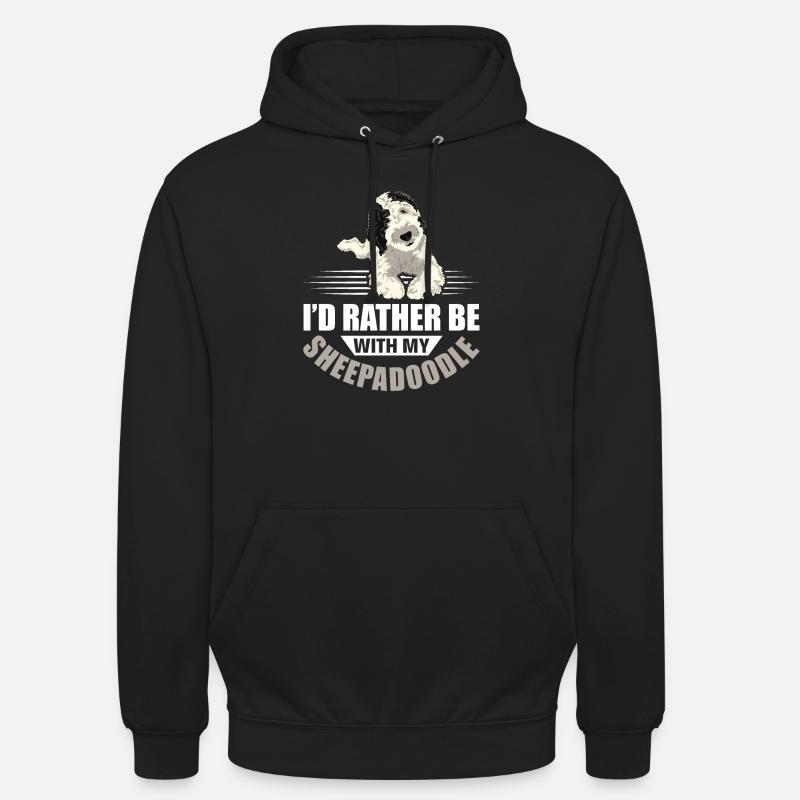 Sheepadoodle Doodle Dog - Sweat-shirt à capuche unisexe - noir