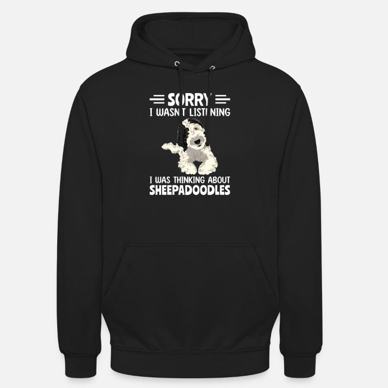 Sheepadoodle Doodle Hund - Unisex Hoodie - Schwarz