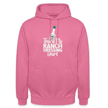 Ranch -Dressing -Ranch -Salatdressing - Unisex Hoodie - Pink - Vorne - Alina (178cm) & Michal (187cm)