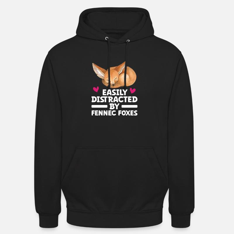 Fennec Renard - Sweat-shirt à capuche unisexe - noir