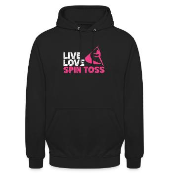 Protection des couleurs - Sweat-shirt à capuche unisexe - noir - Devant - Alina (178cm) & Michal (187cm)