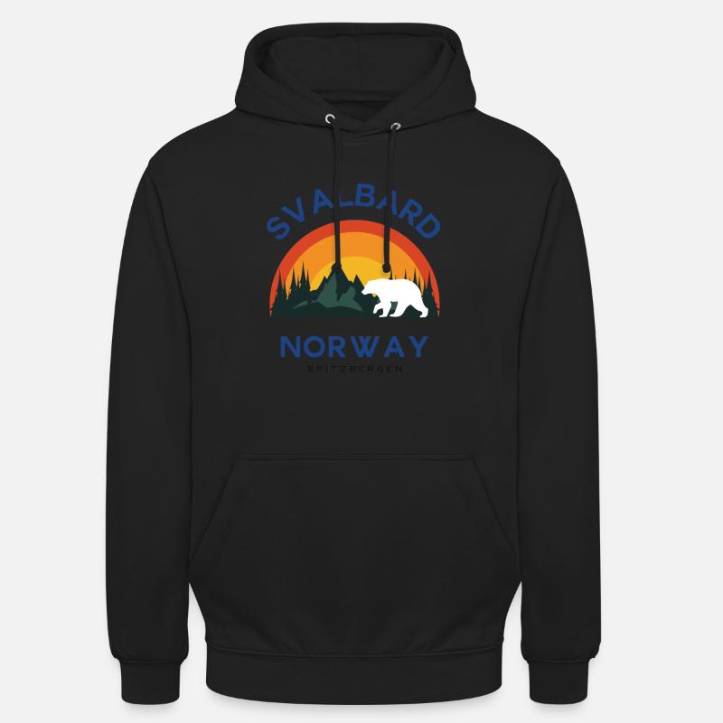 Spitzbergen Design Norwegen Svalbard - Unisex Hoodie - Schwarz