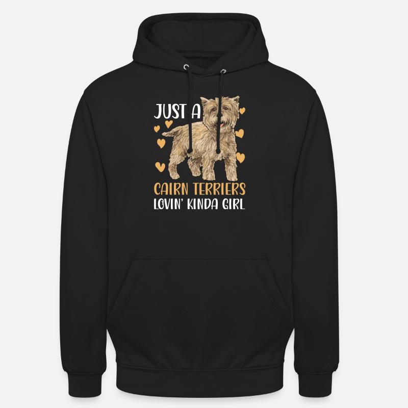 Cairn Terrier Chien - Sweat-shirt à capuche unisexe - noir