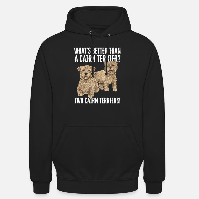 Cairn Terrier Chien - Sweat-shirt à capuche unisexe - noir