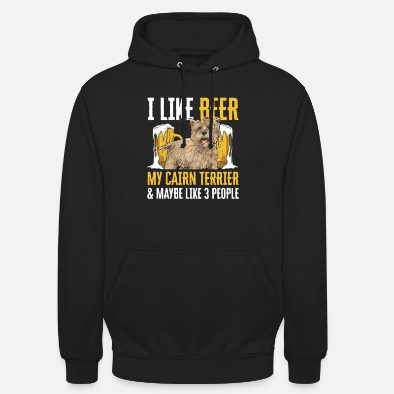 Cairn Terrier Chien - Sweat-shirt à capuche unisexe - noir