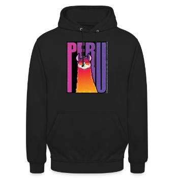 Travel to Peru Südamerika Urlaub Lima - Unisex Hoodie - Schwarz - Vorne - Alina (178cm) & Michal (187cm)