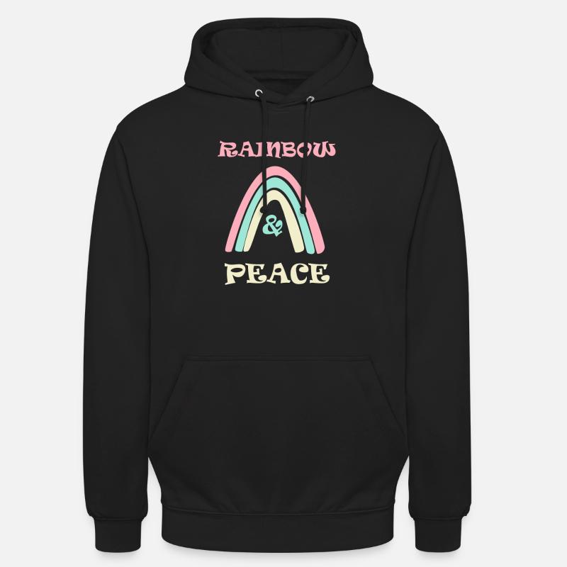 Rainbow peace - Unisex Hoodie - Schwarz