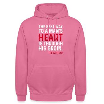 Kardiologie Krankenschwester Kardiologe - Unisex Hoodie - Pink - Vorne - Alina (178cm) & Michal (187cm)