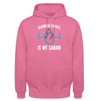 Kardiologie Krankenschwester Kardiologe - Unisex Hoodie - Pink - Vorne - Alina (178cm) & Michal (187cm)
