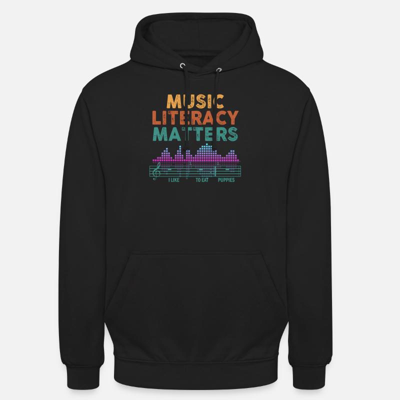La littératie musicale, ça compte - Sweat-shirt à capuche unisexe - noir