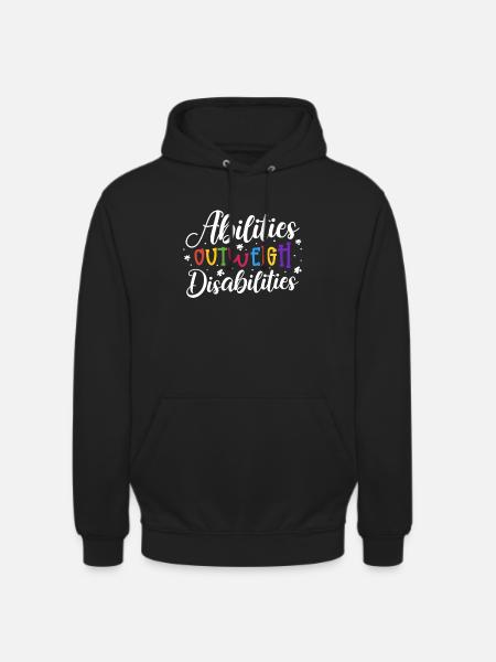 Autism awareness - abilities predominate - Unisex Hoodie - black