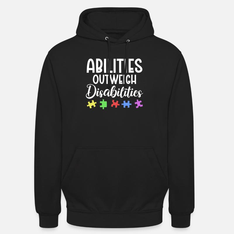 Autism awareness - abilities predominate - Unisex Hoodie - black