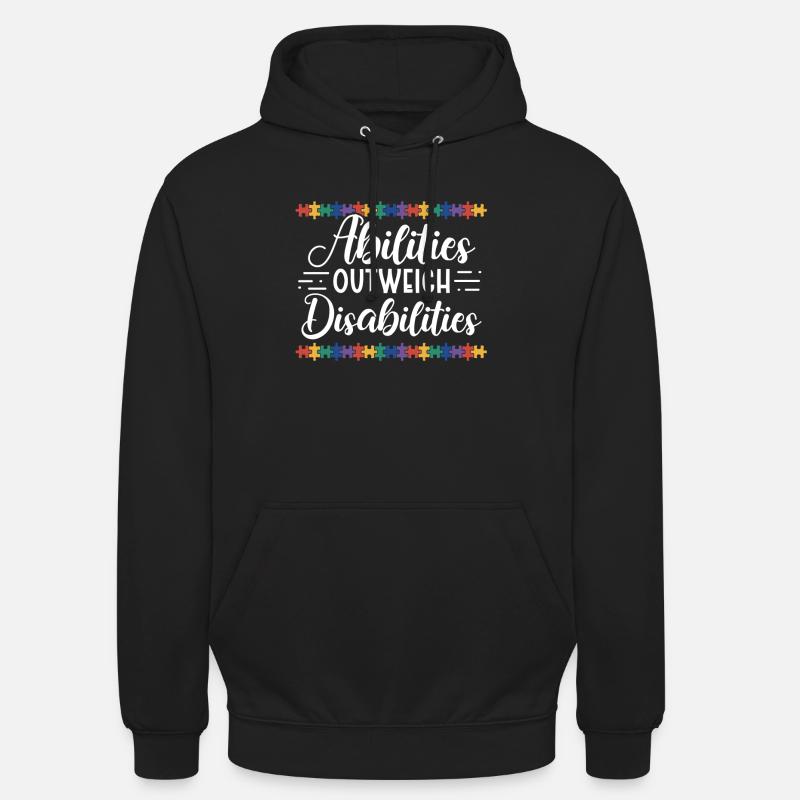 Autism awareness - abilities predominate - Unisex Hoodie - black