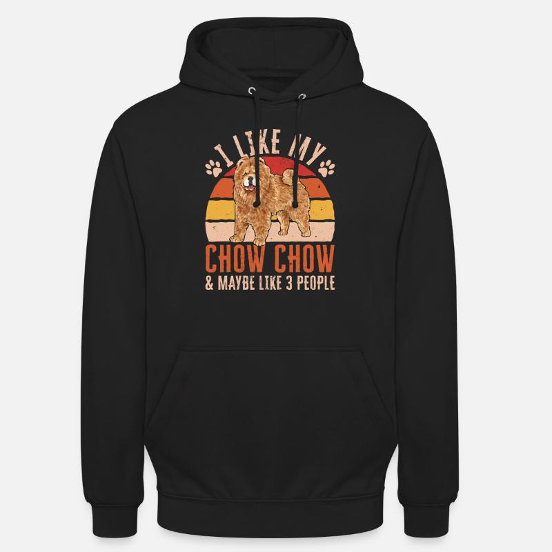 Chow Chow Chien - Sweat-shirt à capuche unisexe - noir