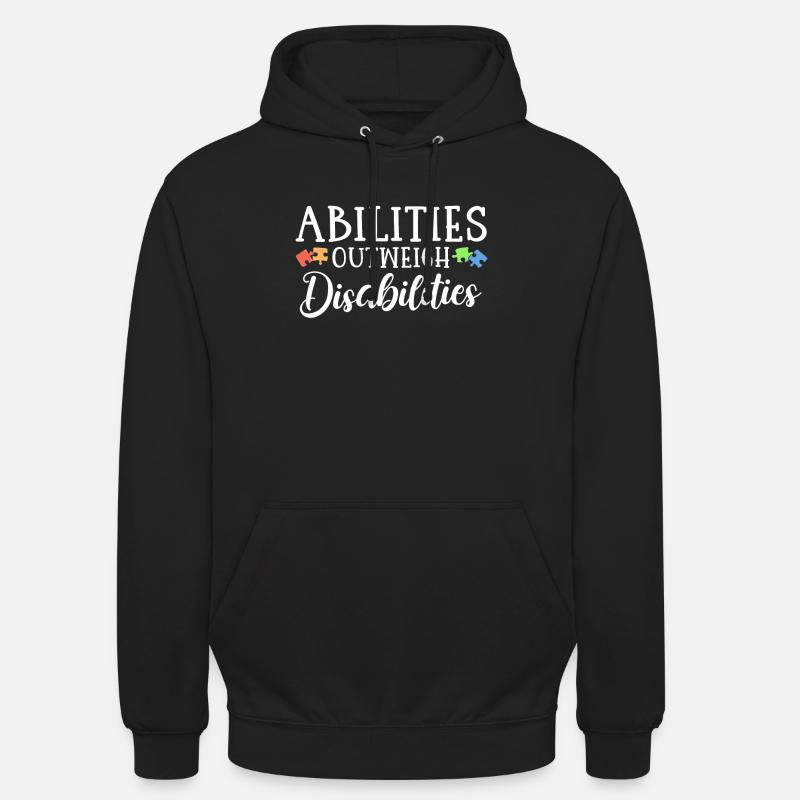 Autism awareness - abilities predominate - Unisex Hoodie - black