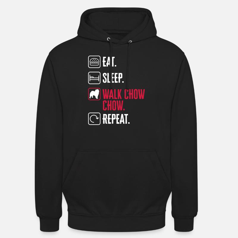 Chow Chow Chien - Sweat-shirt à capuche unisexe - noir