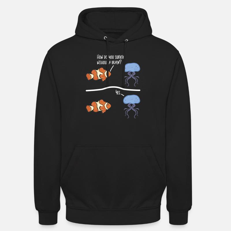 Méduses Plongée marine Méduses - Sweat-shirt à capuche unisexe - noir