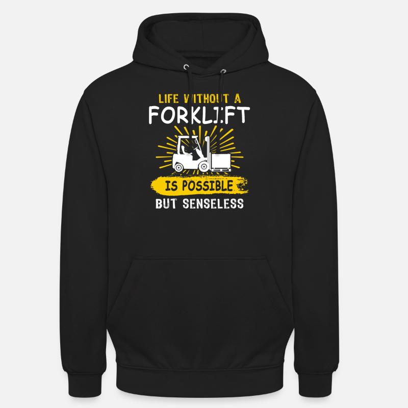 Chariot élévateur - Sweat-shirt à capuche unisexe - noir