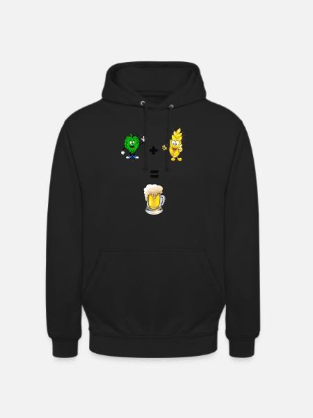Barley and hops beer - Unisex Hoodie - black