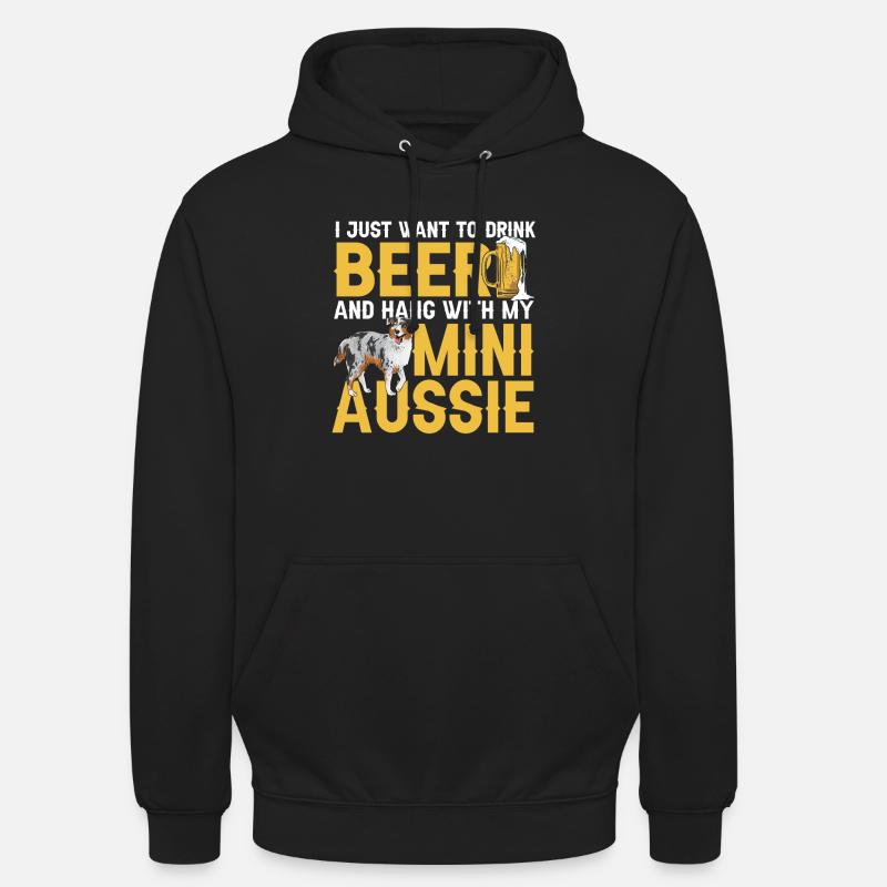 Berger australien miniature - Sweat-shirt à capuche unisexe - noir