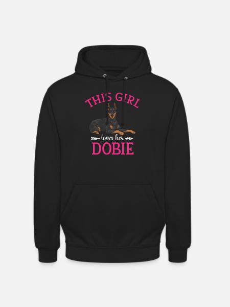 Dobermann Pinscher Hund Dobie - Unisex Hoodie - Schwarz