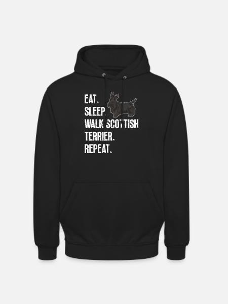 Scottish Terrier Scottie Dog - Unisex Hoodie - black