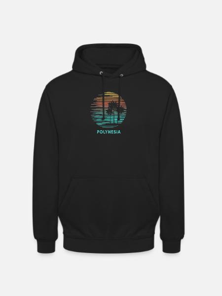 Polynesia Cool Souvenir Vacation Artistic - Unisex Hoodie - black