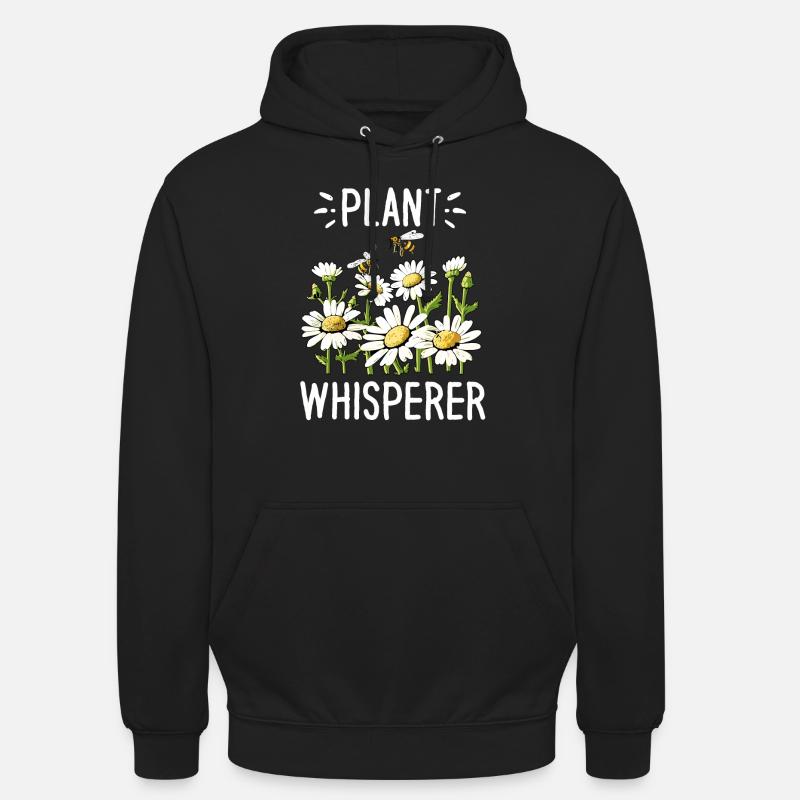 Chuchoteur de plantes - Sweat-shirt à capuche unisexe - noir
