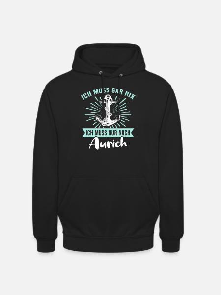 Auricher Sprüche Aurich - Unisex Hoodie - Schwarz