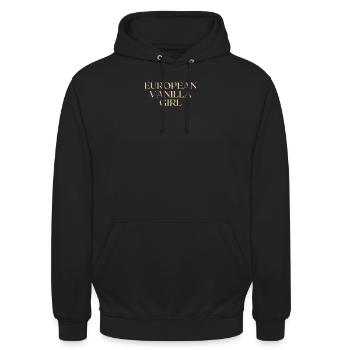 Europäisches Vanille Girl - Unisex Hoodie - Schwarz - Vorne - Alina (178cm) & Michal (187cm)