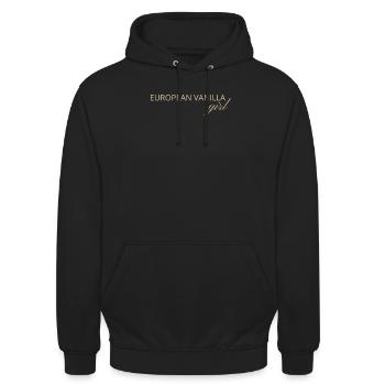 Europäisches Vanille Girl - Unisex Hoodie - Schwarz - Vorne - Alina (178cm) & Michal (187cm)