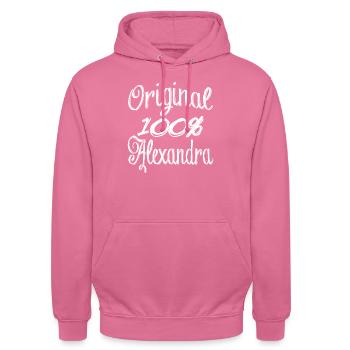 Original 100% Alexandra - Unisex Hoodie - Pink - Vorne - Alina (178cm) & Michal (187cm)