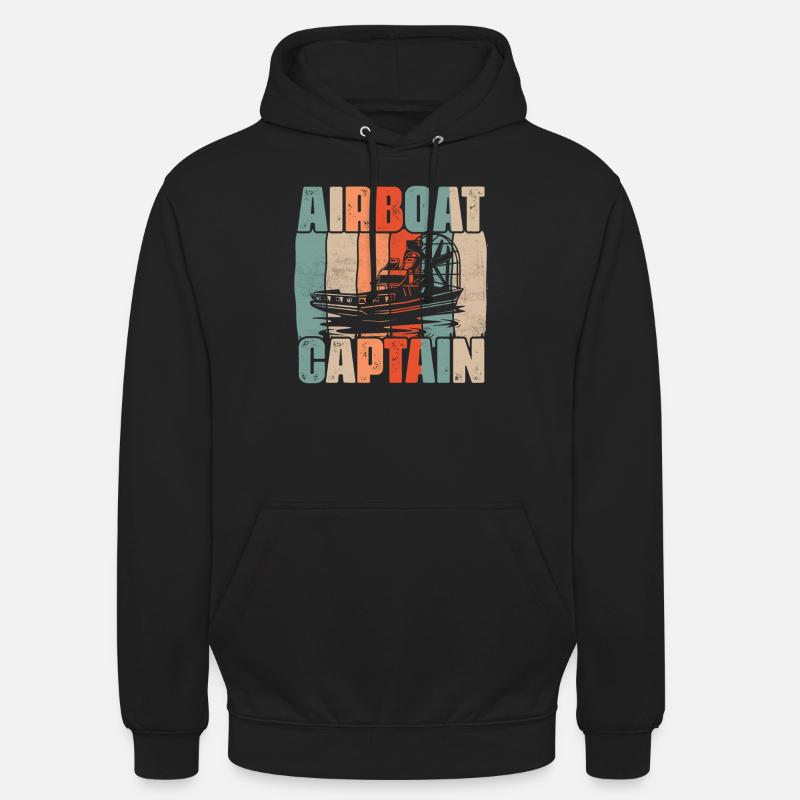 Hydroplan Hydroplan hydrographique d’hydrobateau d’hydrographe d’hydroglisseur d’hydrographe d’hydrographe - Sweat-shirt à capuche unisexe - noir