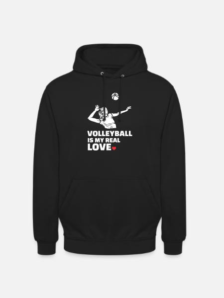 I love volleyball - Unisex Hoodie - black