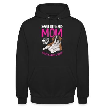 St. Bernard St. Bernard Dog Dog - Unisex Hoodie - black - Front - Alina (178cm) & Michal (187cm)