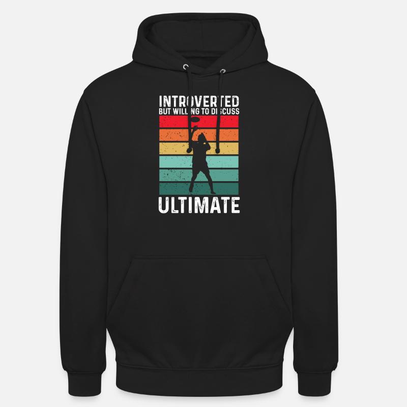 Ultimate Frisbee Throwing Disc - Unisex Hoodie - black