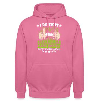Tondeuse robot Robot tondeuse - Sweat-shirt à capuche unisexe - rose - Devant - Alina (178cm) & Michal (187cm)