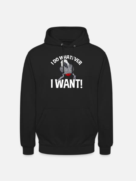 Graupapagei African Grey Parrot Papagei - Unisex Hoodie - black
