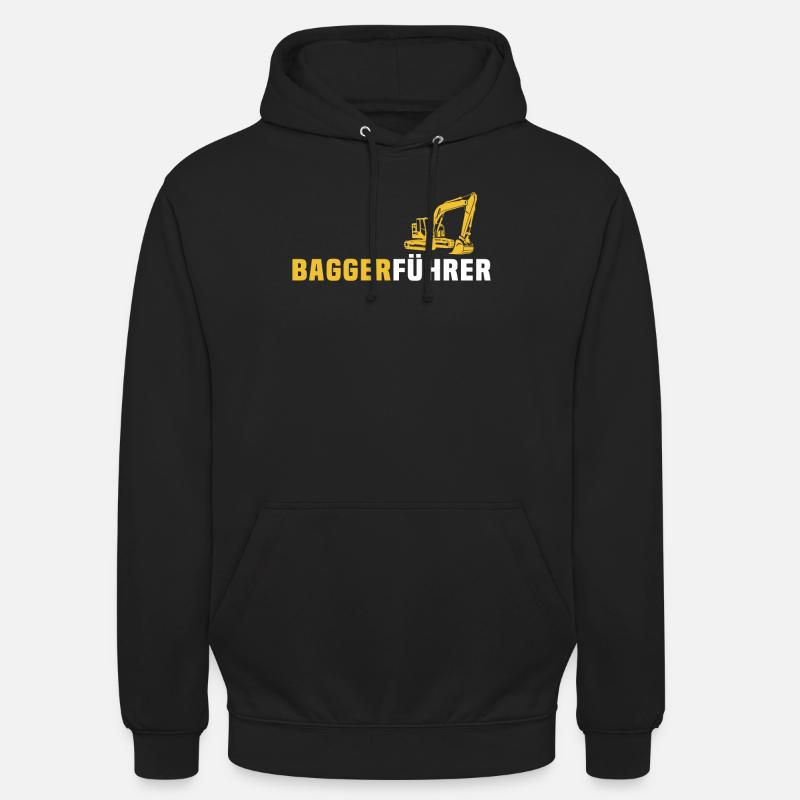 Bagger Ich Liebe Baggerfahrer - Unisex Hoodie - Schwarz